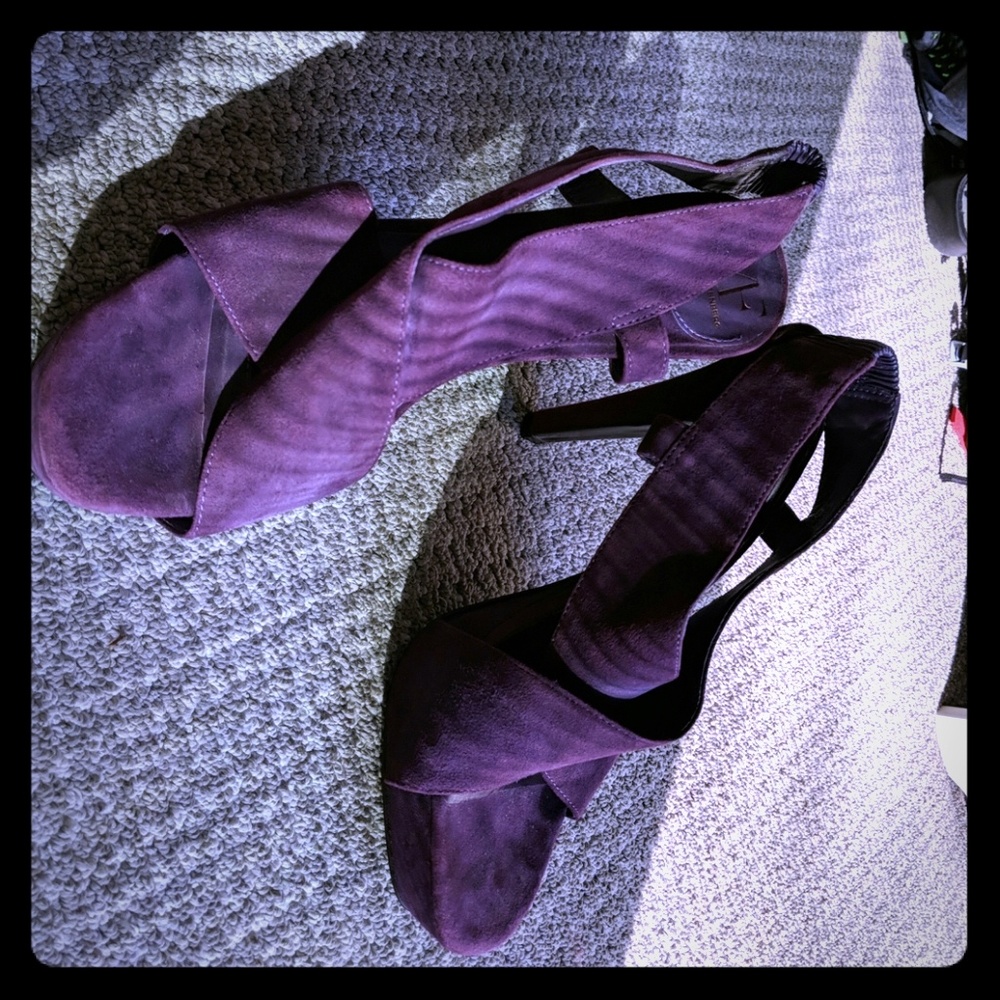 DVF Zia suede platform slingbacks